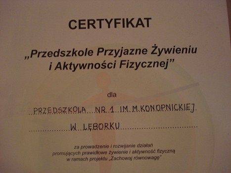 ZDOBYLIŚMY  PRESTIŻOWY  CERTYFIKAT