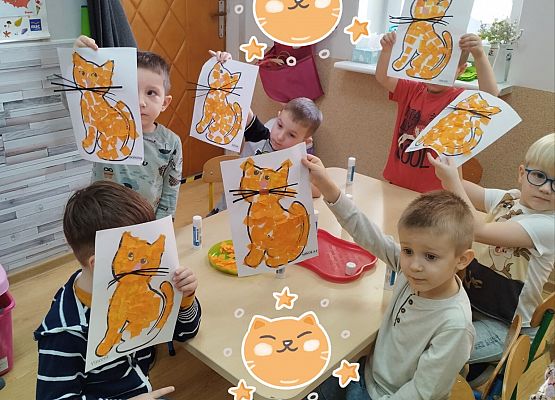 WESOŁO  OBCHODZIMY  DZIEŃ  KOTKA grafika