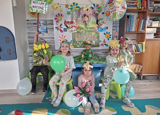 PRZEDSZKOLAKI WITAJĄ WIOSNĘ grafika