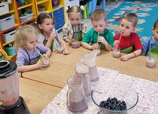 MISIAKI  ROBIĄ PYSZNE  I  ZDROWE  KOKTAJLE  OWOCOWE grafika