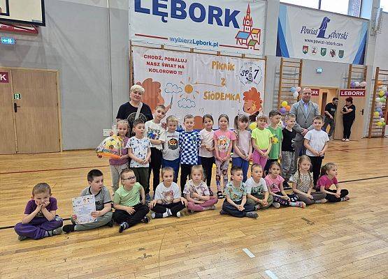 ZAWODY SPORTOWE W SZKOLE  PODSTAWOWEJ NR 7 W LĘBORKU grafika