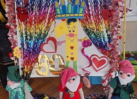 DYSKOTEKA  Z  OKAZJI  80  URODZIN  PRZEDSZKOLA grafika